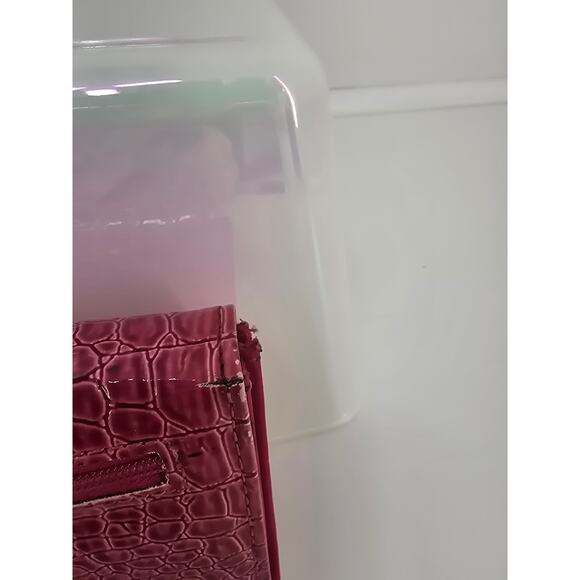 Guapoo Pink Crocodile Embossed Wallet Purse Faux Leather Long Clutch - Picture 4 of 8